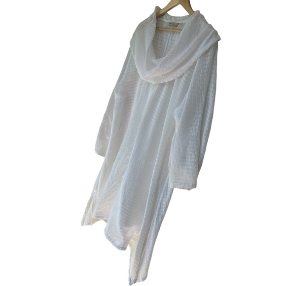 Soft Surroundings White Cotton Lightweight Flowy Dress, Medium - Picture 6 of 10